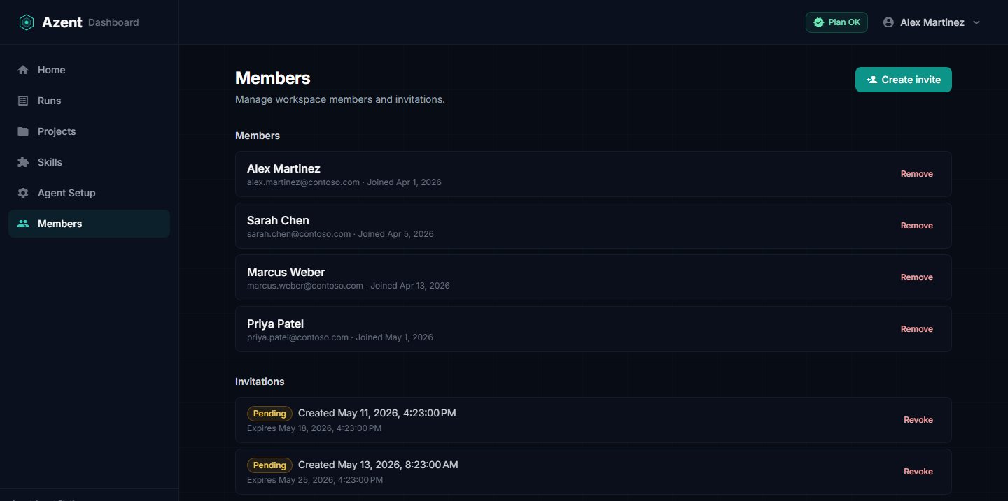 Members page